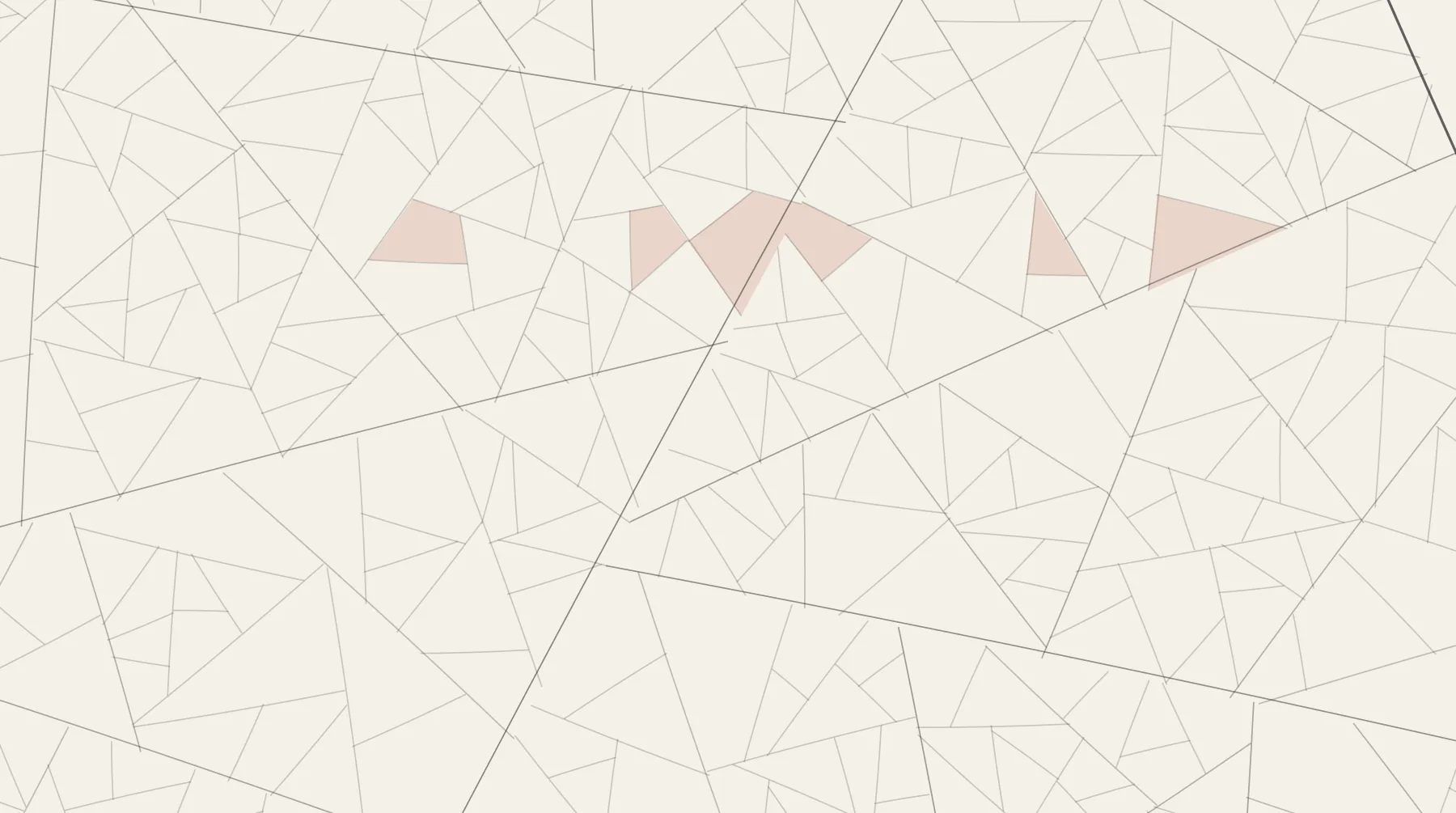 Generated ink illustration: a holding subdividing into field parcels, drawn in fine line on cream, with a run of adjacent parcels filled in red where consent has been given. A placeholder standing in for commissioned artwork.